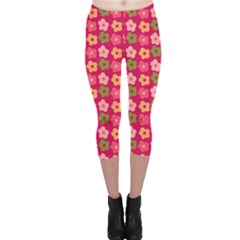 Little Flowers Garden   Capri Leggings  by ConteMonfreyShop