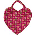 Little Flowers Garden   Giant Heart Shaped Tote View1