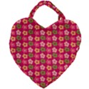 Little Flowers Garden   Giant Heart Shaped Tote View2