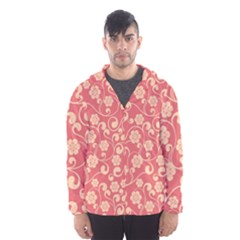 Pink Floral Wall Men s Hooded Windbreaker