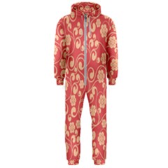 Pink Floral Wall Hooded Jumpsuit (men)