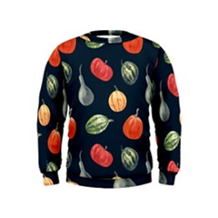 Vintage Vegetables  Kids  Sweatshirt