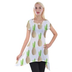 Succulent Vases  Short Sleeve Side Drop Tunic by ConteMonfreyShop