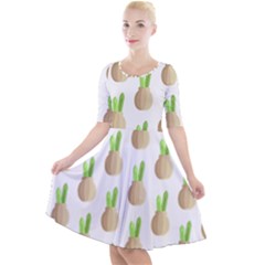 Succulent Vases  Quarter Sleeve A-line Dress by ConteMonfreyShop