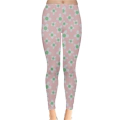 Pink Spring Blossom Leggings  by ConteMonfreyShop