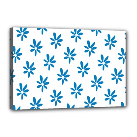 Little Blue Daisies  Canvas 18  X 12  (stretched) by ConteMonfreyShop