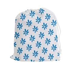 Little Blue Daisies  Drawstring Pouch (2xl) by ConteMonfreyShop