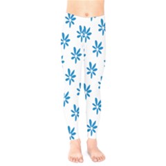 Little Blue Daisies  Kids  Leggings by ConteMonfreyShop