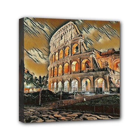 Colosseo Italy Mini Canvas 6  X 6  (stretched) by ConteMonfrey