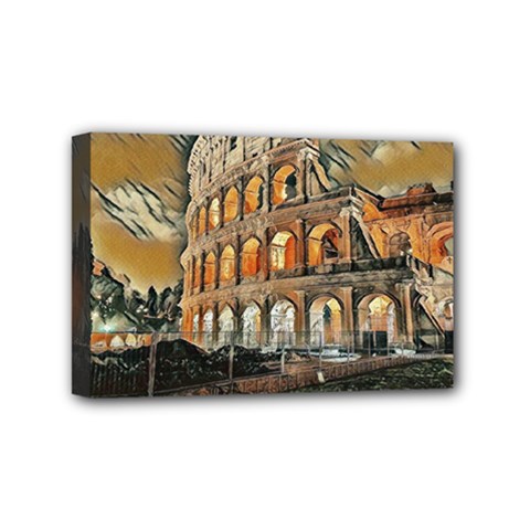 Colosseo Italy Mini Canvas 6  X 4  (stretched) by ConteMonfrey