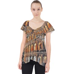 Colosseo Italy Lace Front Dolly Top by ConteMonfrey