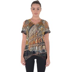 Colosseo Italy Cut Out Side Drop Tee by ConteMonfrey