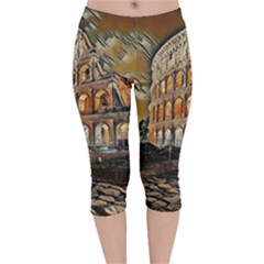 Colosseo Italy Velvet Capri Leggings  by ConteMonfrey