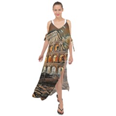 Colosseo Italy Maxi Chiffon Cover Up Dress by ConteMonfrey