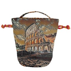 Colosseo Italy Drawstring Bucket Bag by ConteMonfrey