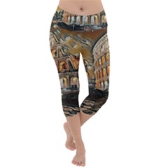 Colosseo Italy Lightweight Velour Capri Yoga Leggings by ConteMonfrey