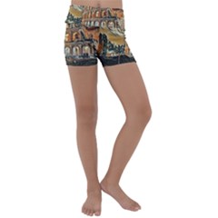 Colosseo Italy Kids  Lightweight Velour Yoga Shorts by ConteMonfrey