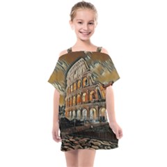 Colosseo Italy Kids  One Piece Chiffon Dress by ConteMonfrey