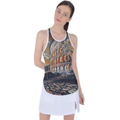 Colosseo Italy Racer Back Mesh Tank Top by ConteMonfrey