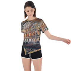 Colosseo Italy Asymmetrical Short Sleeve Sports Tee by ConteMonfrey