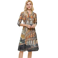 Colosseo Italy Classy Knee Length Dress by ConteMonfrey