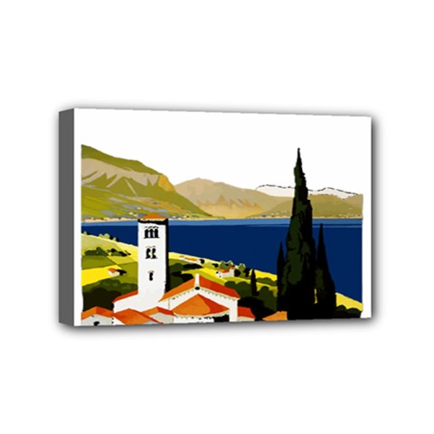 River Small Town Landscape Mini Canvas 6  X 4  (stretched) by ConteMonfrey