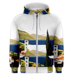 River Small Town Landscape Men s Zipper Hoodie by ConteMonfrey