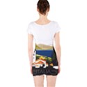 River Small Town Landscape Short Sleeve Bodycon Dress View2