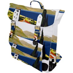 River Small Town Landscape Buckle Up Backpack by ConteMonfrey