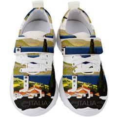 River Small Town Landscape Kids  Velcro Strap Shoes by ConteMonfrey