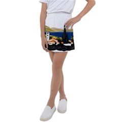 River Small Town Landscape Kids  Tennis Skirt by ConteMonfrey