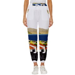 River Small Town Landscape Cropped Drawstring Pants by ConteMonfrey