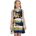 River Small Town Landscape Kids  Sleeveless Tiered Mini Dress View1