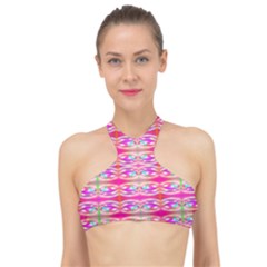 Aurorasaurus High Neck Bikini Top by Thespacecampers