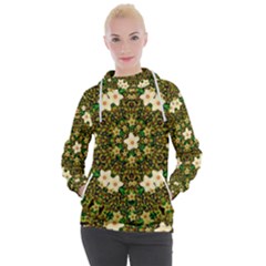 Flower Power And Big Porcelainflowers In Blooming Style Women s Hooded Pullover