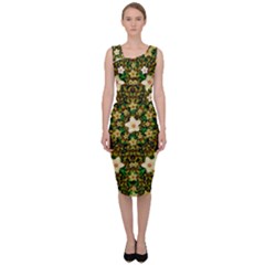 Flower Power And Big Porcelainflowers In Blooming Style Sleeveless Pencil Dress by pepitasart