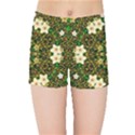 Flower Power And Big Porcelainflowers In Blooming Style Kids  Sports Shorts View1