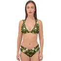 Flower Power And Big Porcelainflowers In Blooming Style Double Strap Halter Bikini Set View1