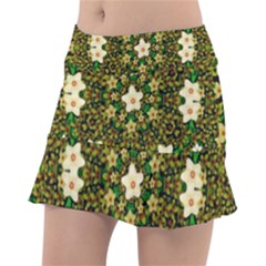 Flower Power And Big Porcelainflowers In Blooming Style Classic Tennis Skirt by pepitasart