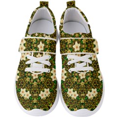 Flower Power And Big Porcelainflowers In Blooming Style Men s Velcro Strap Shoes by pepitasart