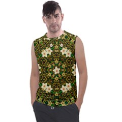 Flower Power And Big Porcelainflowers In Blooming Style Men s Regular Tank Top by pepitasart