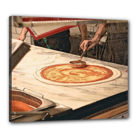 Let`s Make Pizza Canvas 24  X 20  (stretched) by ConteMonfrey