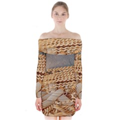 Pasta La Vista, Baby! - Italian Food Long Sleeve Off Shoulder Dress by ConteMonfrey