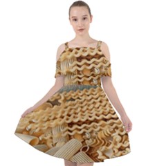 Pasta La Vista, Baby! - Italian Food Cut Out Shoulders Chiffon Dress by ConteMonfrey