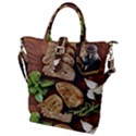 Oil, Basil, Garlic, Bread And Rosemary - Italian Food Buckle Top Tote Bag View1