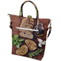 Oil, Basil, Garlic, Bread And Rosemary - Italian Food Buckle Top Tote Bag View2