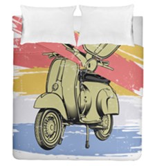 I`m Waiting On My Vespa Duvet Cover Double Side (queen Size) by ConteMonfrey