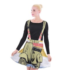 I`m Waiting On My Vespa Suspender Skater Skirt by ConteMonfrey