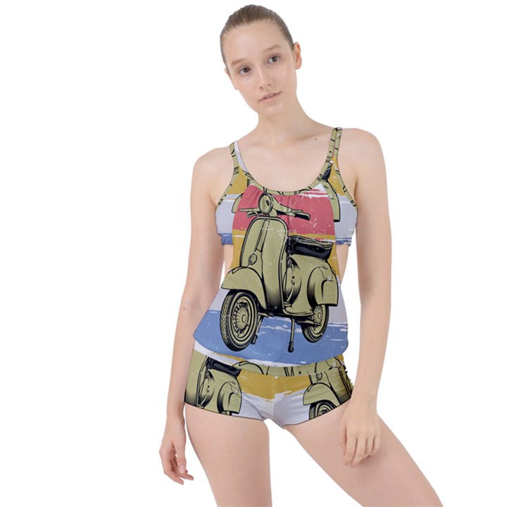 I`m Waiting On My Vespa Boyleg Tankini Set 