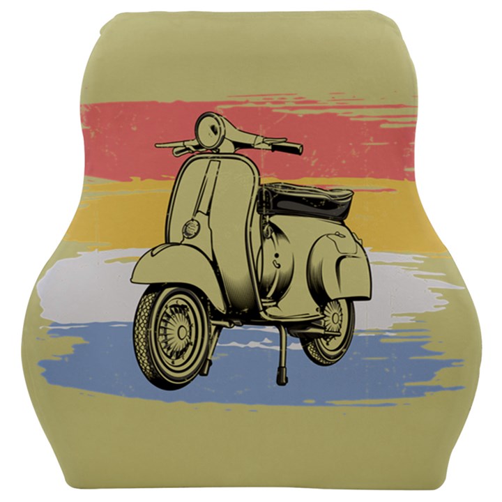 I`m Waiting On My Vespa Car Seat Velour Cushion 